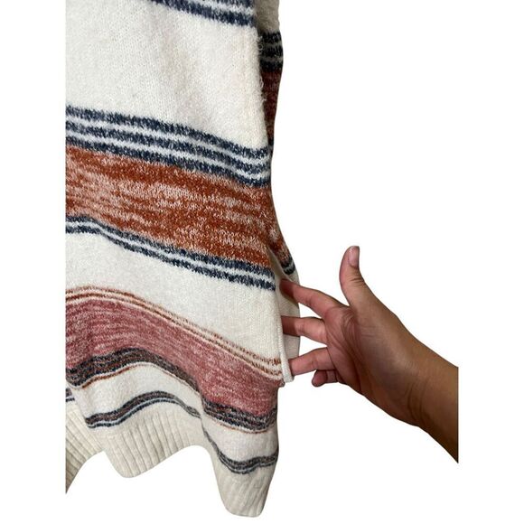 Loft Womens Open Front Long Cardigan Multicolor Stripe Pockets Size S‎ Soft Cozy - Picture 10 of 11